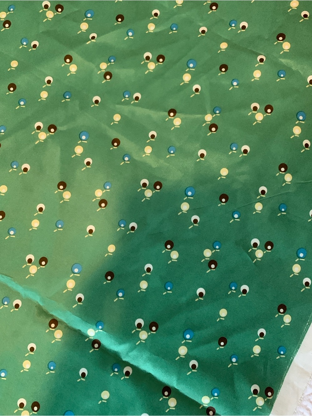 Semi Shine Green Vintage Fabric - 1.9 M